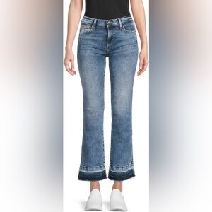 Joe's Jeans Women's Mid Blue Flare Crop Jeans